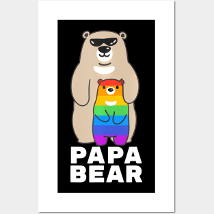 Lgbt Proud Papa Bear Proud Bear Dad Lgbt Pride Gay Posters and Art